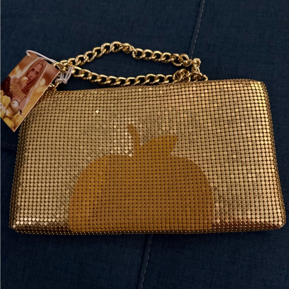 NWT DKNY Delicious Gold Mesh Evening Bag